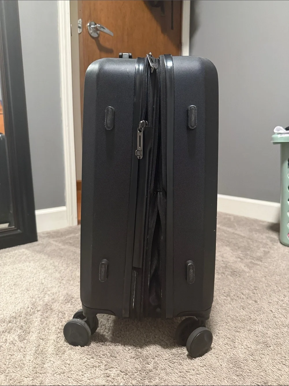 Roberto Cavalli Black Hard-Shell Spinner Carry-On